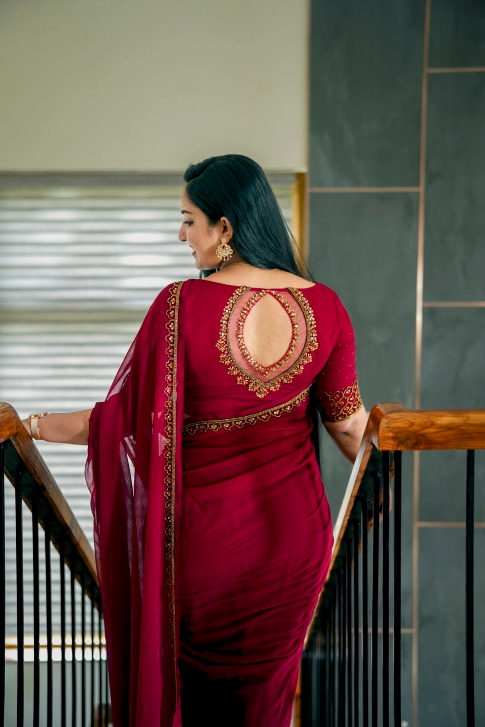 Vistara - Designer Handwork Saree With Stitched Blouse